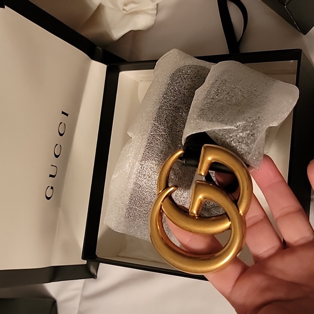 GUCCI - Wide Leather Belt - Picture 9 of 11